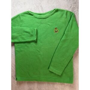 Lauren Ralph Lauren Sweater Vintage Equestrian Crest Crewneck Green Womens Sz M